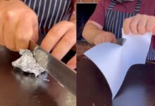 Açougueiros revelam truque com papel-alumínio para afiar facas sem pedra ou amolador