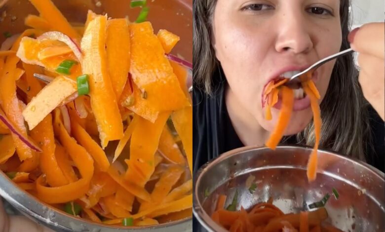 Cenoura, cebola e cheiro-verde: a combinação simples para uma salada fresca e versátil