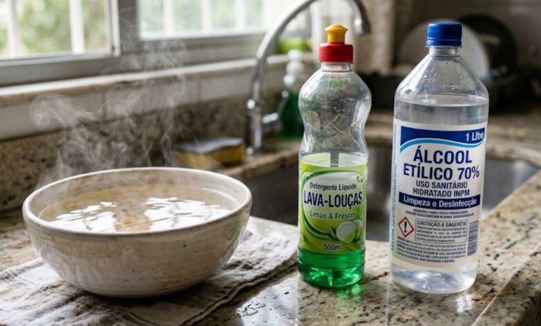 Detergente, álcool e água morna: entenda o uso da mistura para remover manchas