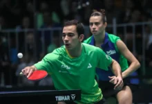 Hugo Calderano e Bruna Takahashi conquistam a medalha de prata no WTT de São José dos Campos