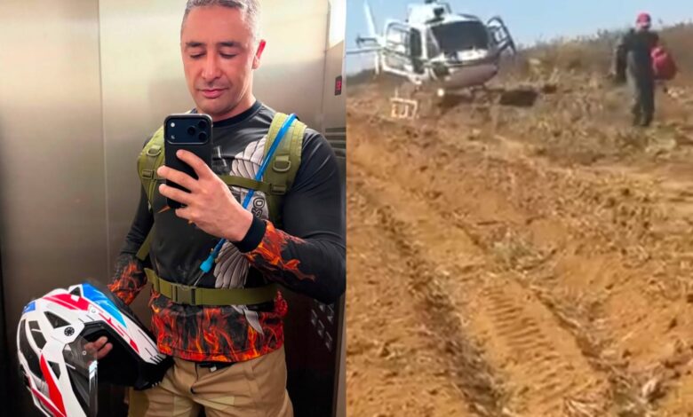 Acidente de moto perto de Abadiânia entuba Comandante do Giro, levado de helicóptero ao Hugol, Goiânia