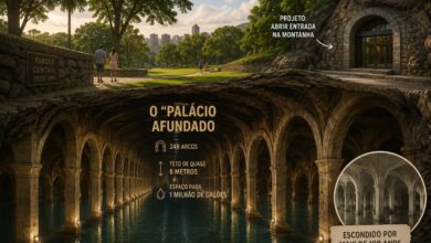 Palácio afundado, uma maravilha vitoriana de 248 arcos, emerge após um século no País de Gales