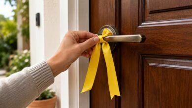 Fitilho amarelo na porta de casa: desvendando o simbolismo de uma antiga tradição