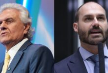 Caiado rebate Eduardo Bolsonaro e classifica parlamentar como pateta da política