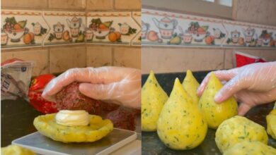 Coxinha de mandioca com carne-seca ganha destaque por sabor e textura