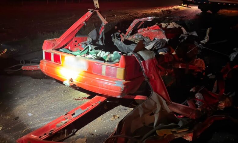 Tragédia na Go-139: identificadas as quatro vítimas de colisão frontal entre carro e caminhão