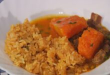 Abóbora gigante transforma arroz carreteiro em receita para 30 pessoas no Sabores do Campo