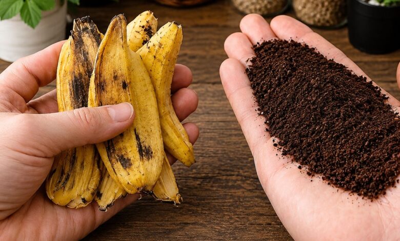 Adubo orgânico: como casca de banana e borra de café transformam seu jardim