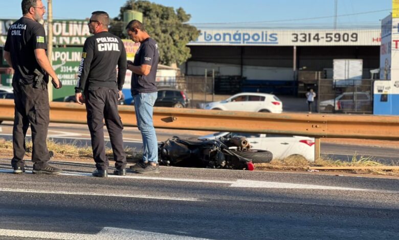 Anápolis: motociclista morre em grave acidente na Br-153 com atropelamento e fuga