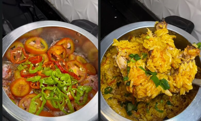 Arroz com frango na panela de pressão: a solução prática para um almoço saboroso