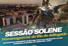 Câmara de Aparecida de Goiânia realiza sessão solene em homenagem ao Dia do Advogado