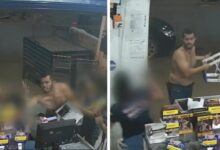 Câmeras de segurança registram agressão violenta contra funcionária em supermercado