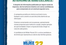 Campanha de Wilder Morais nega acordo com Marconi Perillo para segundo turno em Goiás