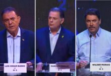 Candidatos ao governo de Goiás debatem propostas e cobram presença de Daniel Vilela