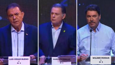 Candidatos ao governo de Goiás debatem propostas e cobram presença de Daniel Vilela