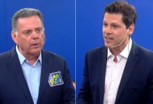 Confronto em debate: Daniel Vilela questiona Marconi Perillo sobre R$ 15 milhões do Banco Master