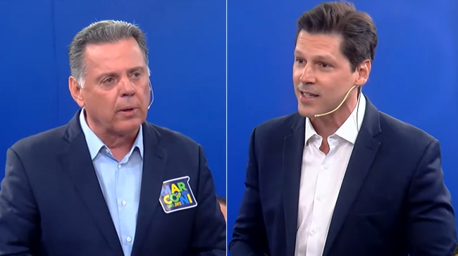 Confronto em debate: Daniel Vilela questiona Marconi Perillo sobre R$ 15 milhões do Banco Master