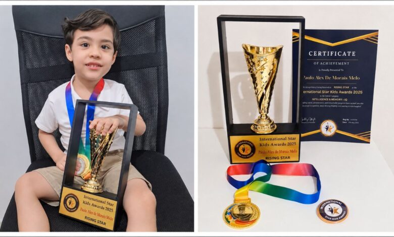 Criança prodígio de Teresina e Sobral, Paulo Alex Melo recebe prêmio internacional por inteligência e memória