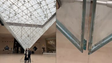 Especialista em vidros critica acabamento da pirâmide do Louvre e vídeo de brasileiro viraliza