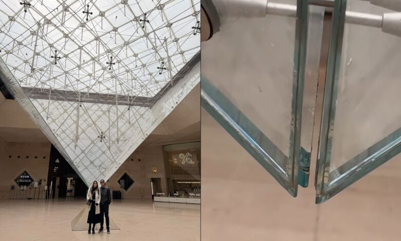 Especialista em vidros critica acabamento da pirâmide do Louvre e vídeo de brasileiro viraliza