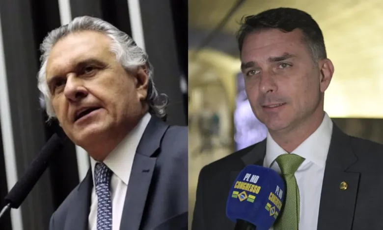Flávio Bolsonaro acusa Caiado de alinhamento com Lula em meio a embate eleitoral