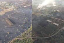 Incêndio atinge área do Parque Telma Ortegal onde estão rejeitos do Césio-137