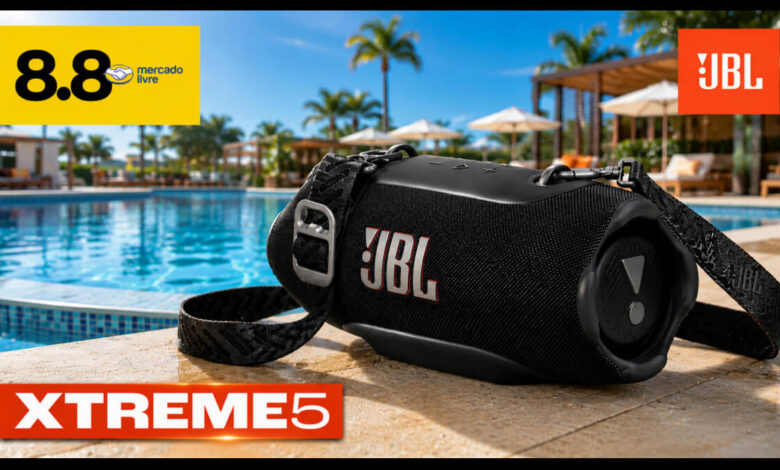 JBL Xtreme 5 entra em oferta com 54% de desconto no esquenta 8.8 do Mercado Livre