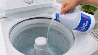 Limpeza da máquina de lavar: por que o uso de água sanitária exige cautela