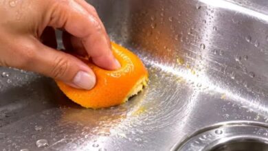 Limpeza da pia de inox: o truque natural com casca de laranja que surpreende