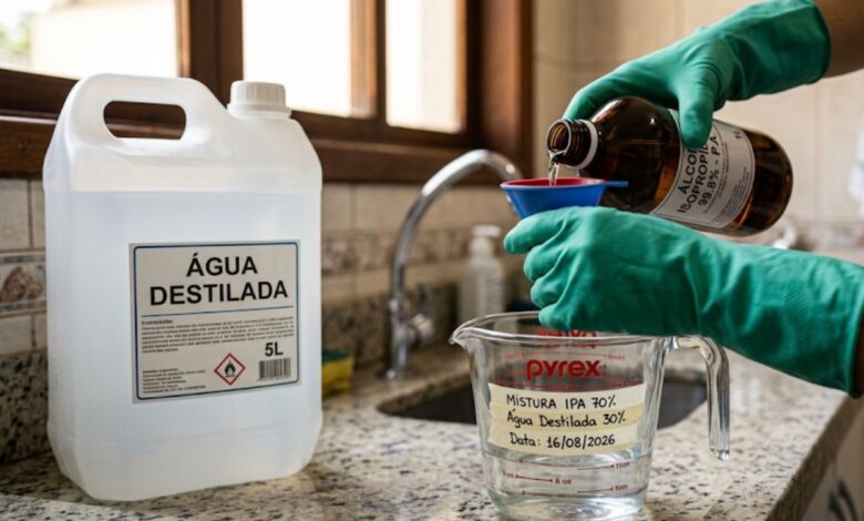 Limpeza de telas com álcool isopropílico e água destilada: cuidados e recomendações