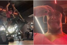 Lutador relata susto após máquina de academia tombar durante treino em Goiânia