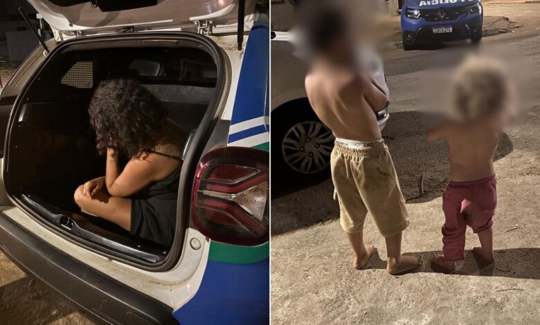 Mãe chora ao reencontrar filhos descalços e sujos após babá ser presa por embriaguez