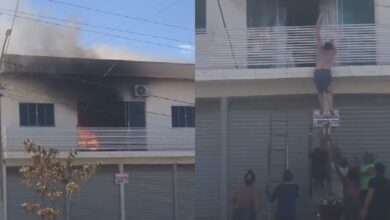 Mulher de 64 anos salta de sacada para escapar de incêndio em Anápolis