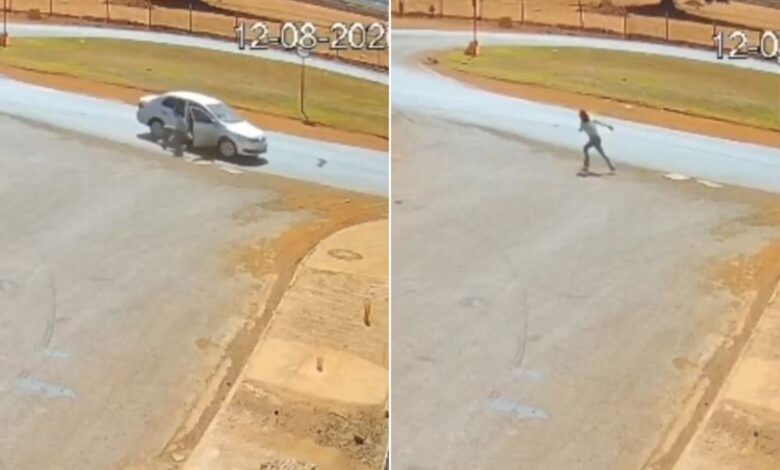 Mulher pula de carro em movimento em Goiás para fugir de marido agressor