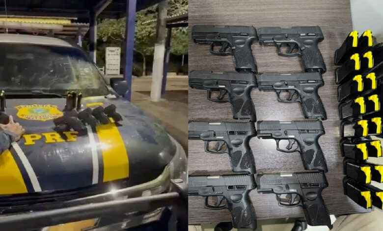 Passageira é detida com arsenal de pistolas em ônibus interestadual na Br-153