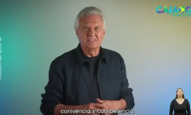 Programa eleitoral de Ronaldo Caiado na TV destaca 'coragem' e mira no PT