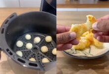 Receita prática de pão de queijo com apenas dois ingredientes na airfryer