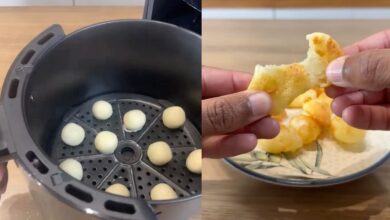 Receita prática de pão de queijo com apenas dois ingredientes na airfryer