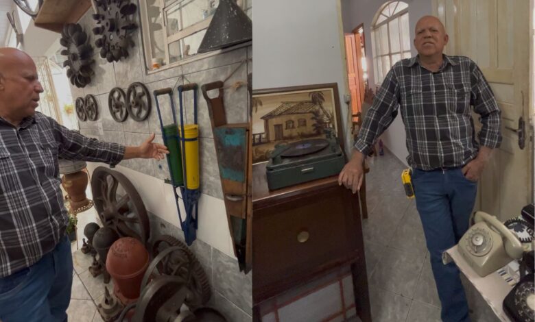 Residência em Anápolis vira museu particular com o acervo histórico de Lázaro Caldeira de Amorim