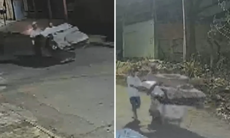 Suspeitos são filmados transportando corpo em carrinho de recicláveis em Aparecida de Goiânia