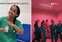 Técnica de enfermagem é demitida por justa causa após gravar trend em hospital de Goiás