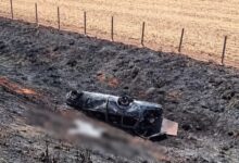 Três pessoas morrem carbonizadas após acidente com capotamento na Go-568