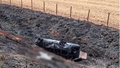 Três pessoas morrem carbonizadas após acidente com capotamento na Go-568