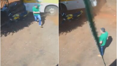 Vídeo chocante: homem escapa por segundos de ônibus escolar desgovernado em Rio Verde