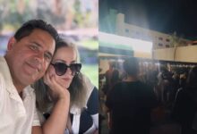 Vigília em frente ao Hugol reúne fiéis por casal atingido por jovem embriagado em Goiânia