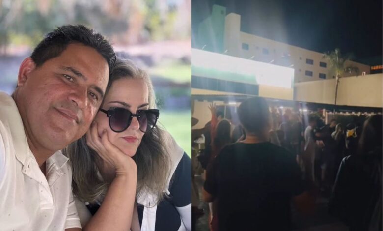 Vigília em frente ao Hugol reúne fiéis por casal atingido por jovem embriagado em Goiânia