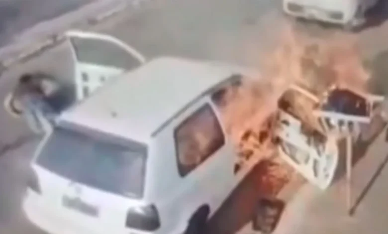 Homem sofre queimaduras graves após incêndio em veículo durante manutenção em Goiás