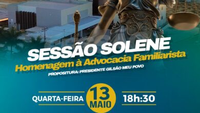 Câmara de Aparecida de Goiânia celebra a advocacia familiarista em sessão solene