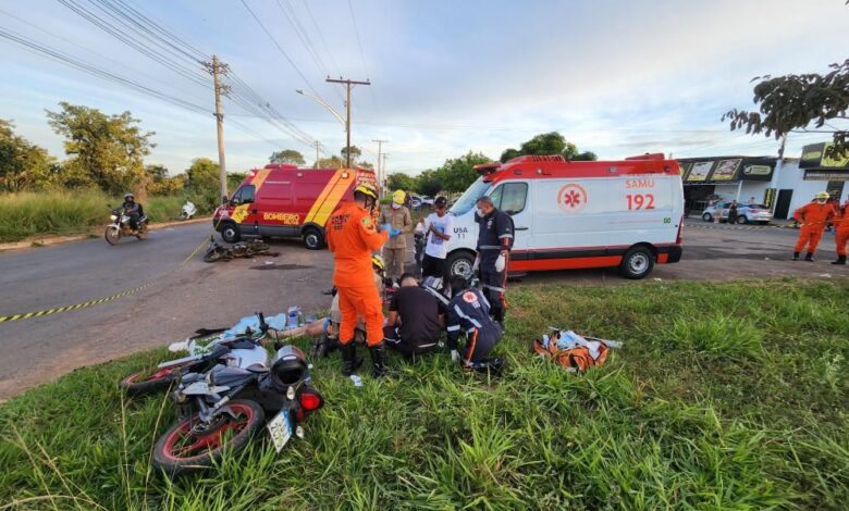 Mulher morre e mãe e filha ficam gravemente feridas em acidente de motos em Caldas Novas