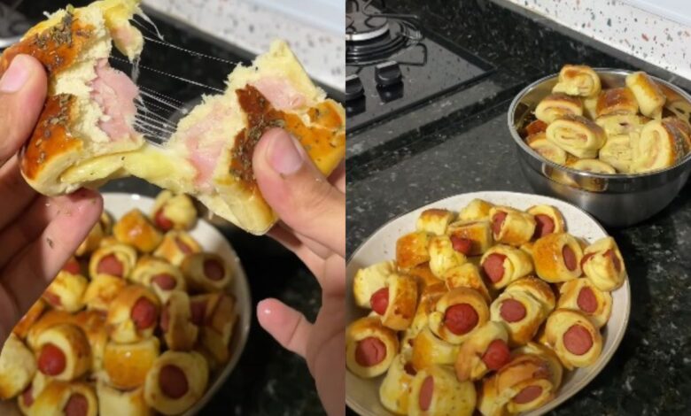 Salgados caseiros: bauruzinho e enroladinho de salsicha são a pedida ideal para o lanche